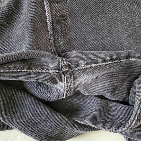 Vintage Levis 501 Mens 31x32 Black Button Fly Straight Leg Faded Frayed Faded - Picture 6 of 10
